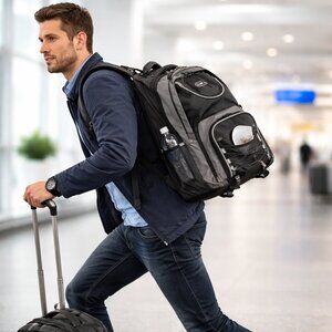 Carry On Backpack Rolling Backpack Travel Backpack Carry On Backpack with Wheels